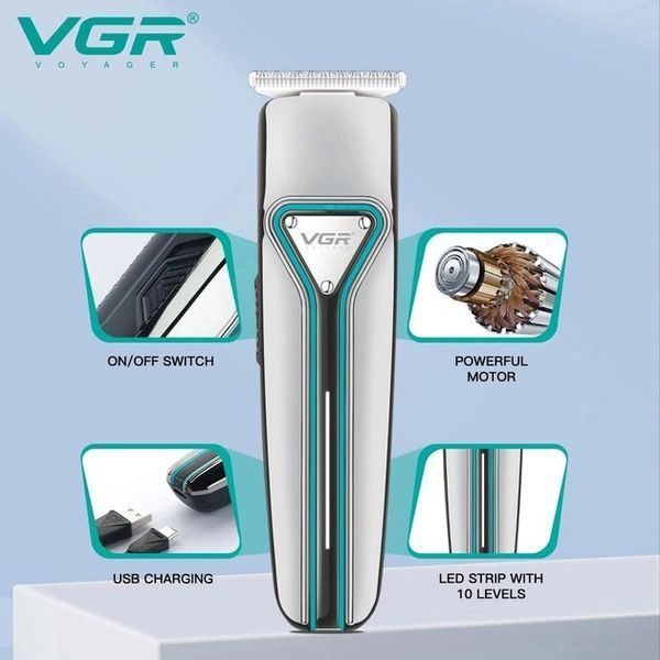 Профессиональная машинка триммер беспроводная для стрижки волос VGR V-008 Pro 344881 фото