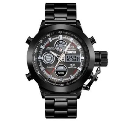 Годинник наручний чоловічий SKMEI 1515BK BLACK, годинник наручний електронний тактичний. Колір: чорний 340339 фото