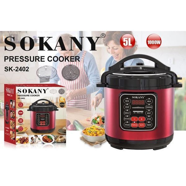 Мультиварка Sokany SK-2402 электрическая скороварка с чашей 5л с антипригарным покрытием 1000Вт 853820 фото
