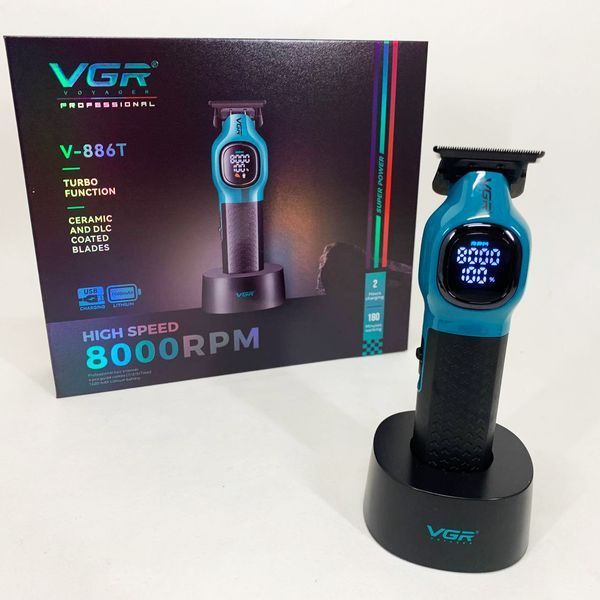 Триммер для стрижки волос VGR V-886T BLUE 8000RPM 736719 фото