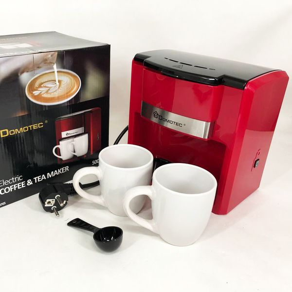 Крапельна кавоварка Domotec MS-0705 з двома порцеляновими чашками в комплекті 213566 фото